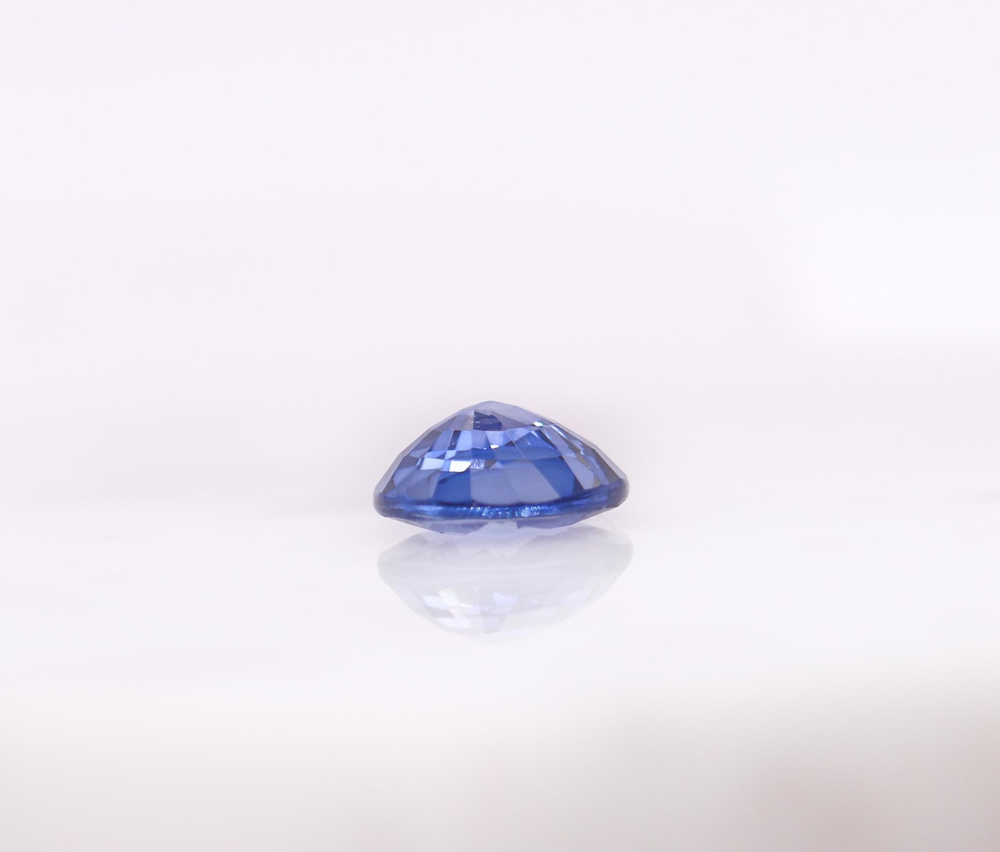 1.65 Carat Blue Sapphire Gemstone | Round 7.24 x 3.52 mm | Loose Gemstone