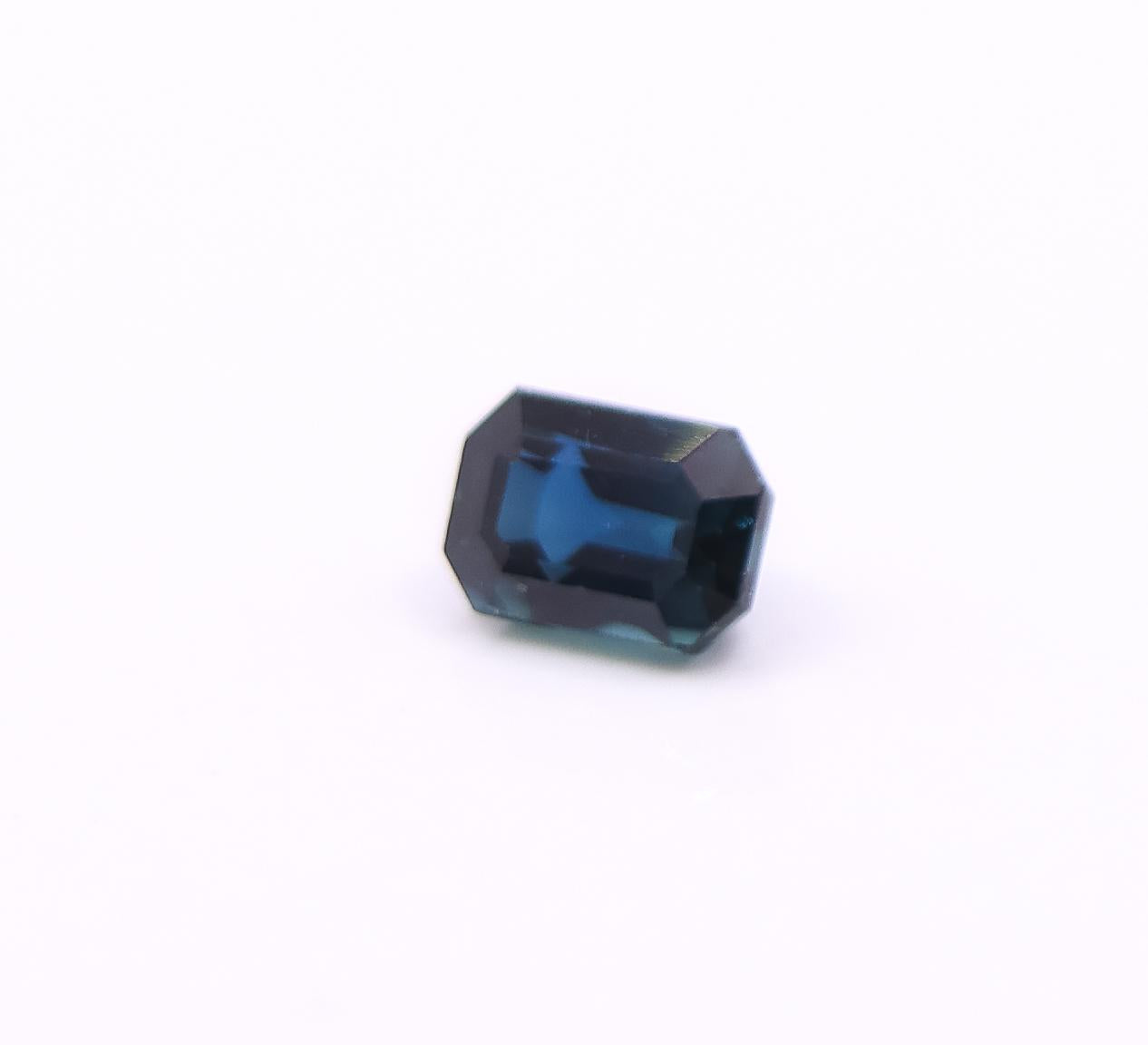 1.68 Carat Blue Sapphire Gemstone | Emerald cut 6x4mm | Loose Gemstone