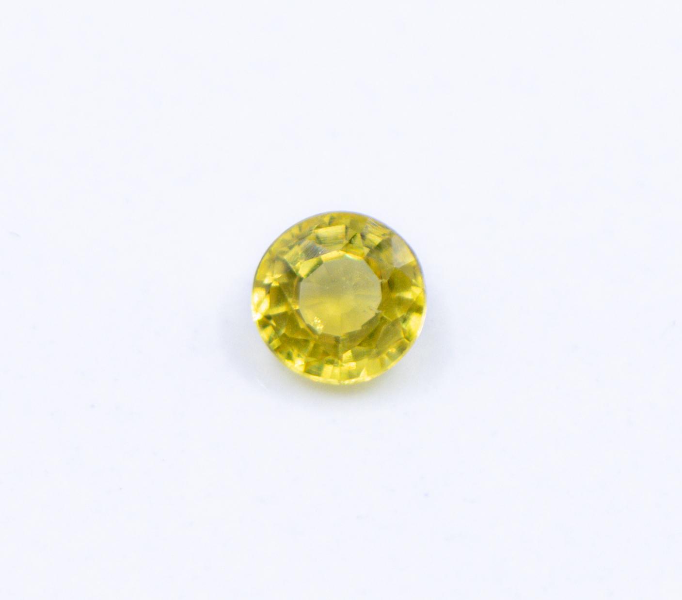 0.78 Carat Yellow Sapphire Gemstone | Round 5mm | Loose Gemstone