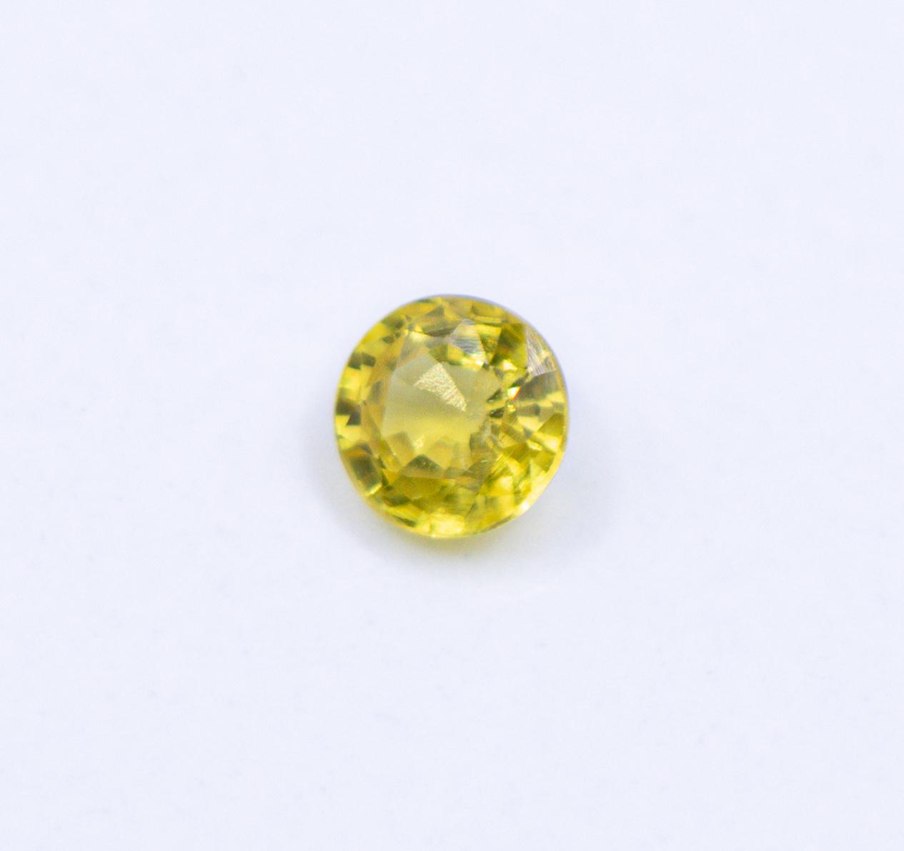 0.78 Carat Yellow Sapphire Gemstone | Round 5mm | Loose Gemstone