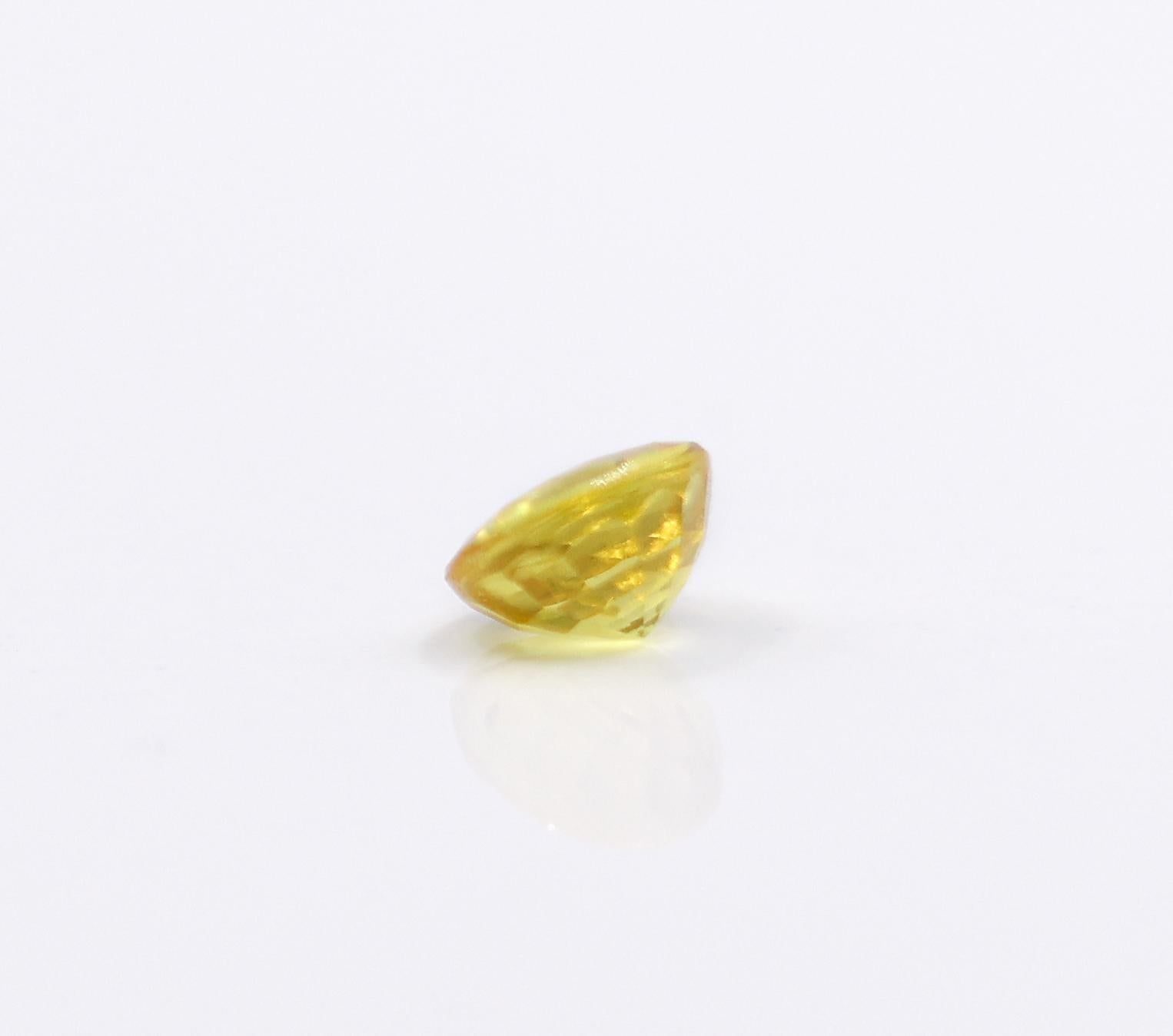 0.78 Carat Yellow Sapphire Gemstone | Round 5mm | Loose Gemstone