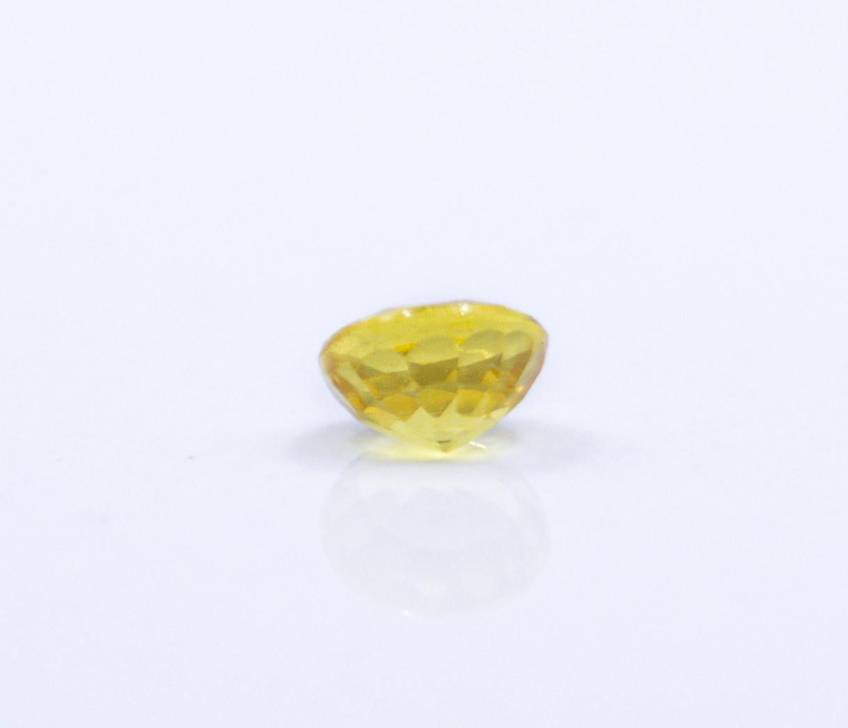 0.78 Carat Yellow Sapphire Gemstone | Round 5mm | Loose Gemstone