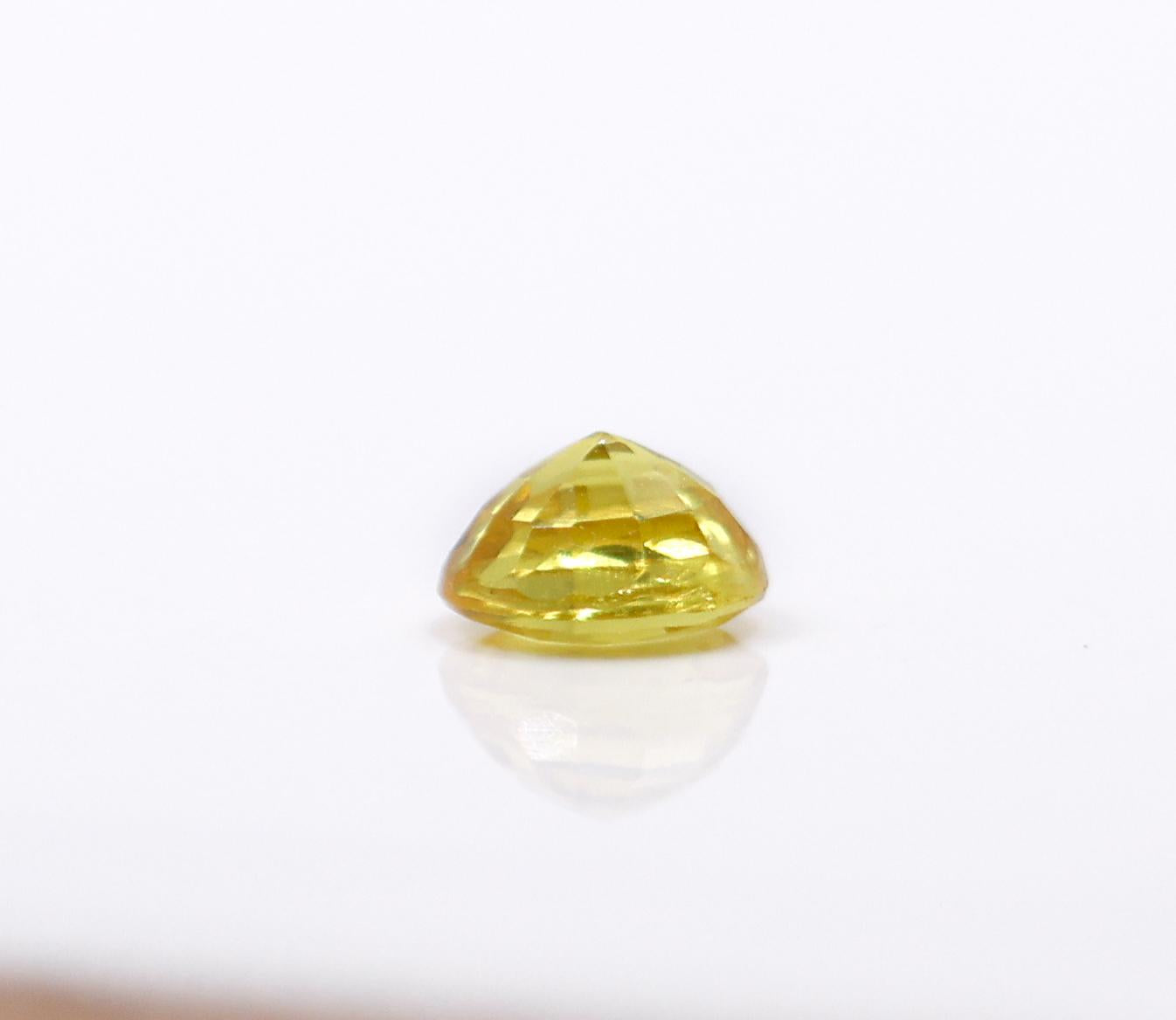 0.78 Carat Yellow Sapphire Gemstone | Round 5mm | Loose Gemstone