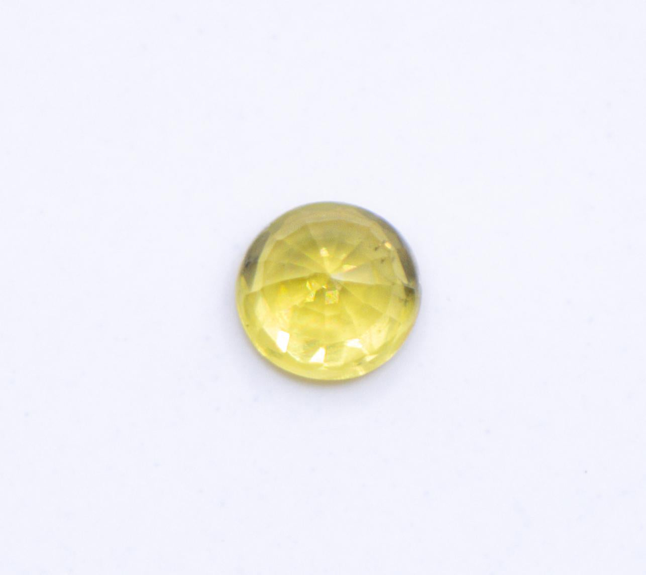 0.78 Carat Yellow Sapphire Gemstone | Round 5mm | Loose Gemstone