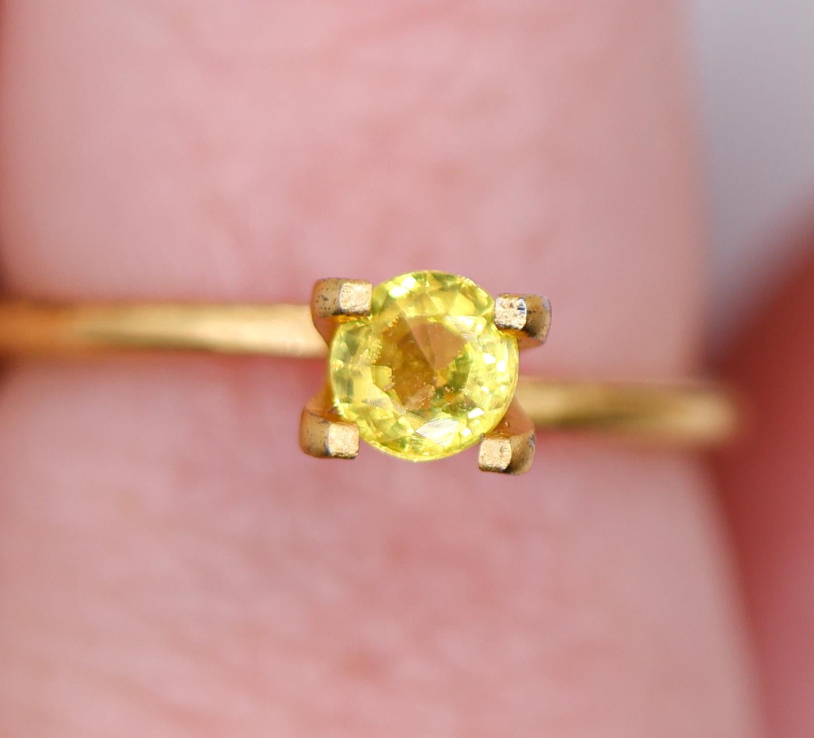 0.78 Carat Yellow Sapphire Gemstone | Round 5mm | Loose Gemstone