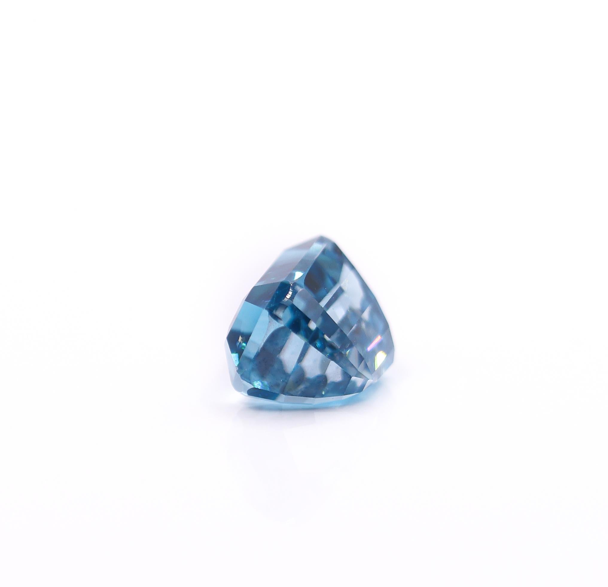 Elongated 4.62 Carat Blue Zircon Gemstone | EM 9x6mm