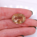 15.86 Carat Rutilated Quartz Gemstone | Oval 20x15mm | Loose Gemstone