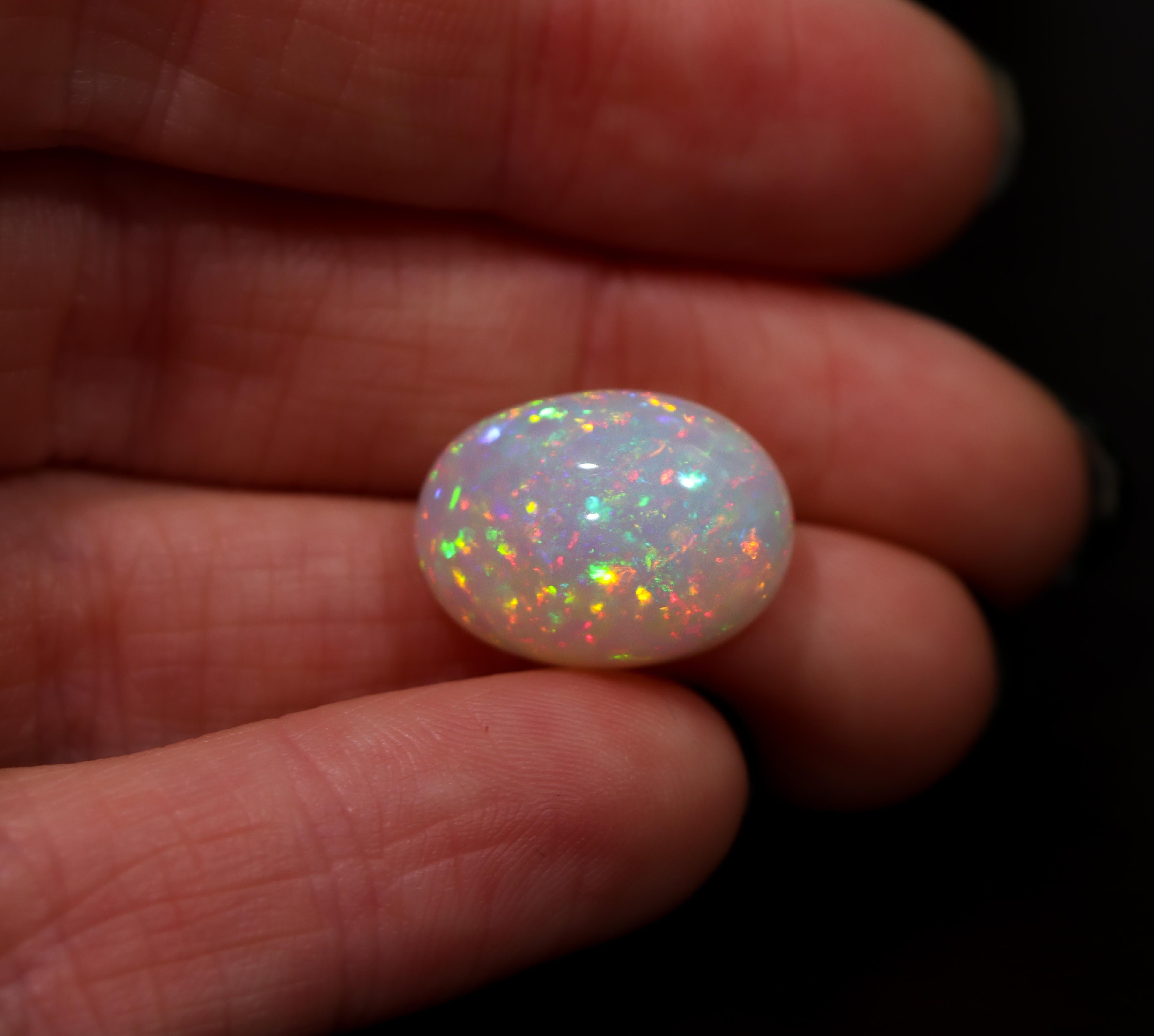 7.33 Carat Ethiopian Opal Gemstone | Oval 17x12.5mm | Loose Gemstone