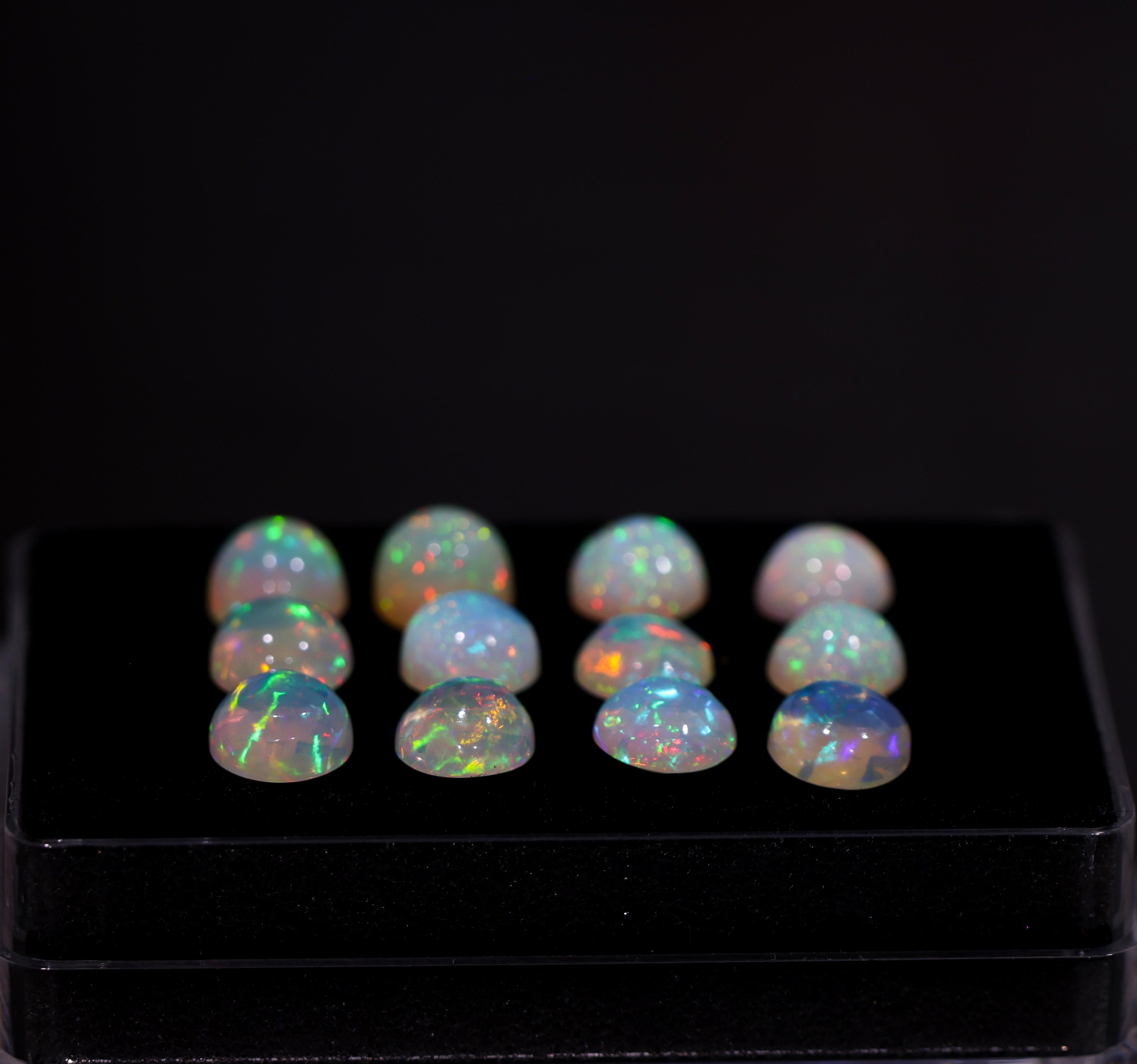 Loose Ethiopian Opal Gemstone | Round Shape | Cabochon Cut