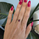 14K yellow gold pink tourmaline ring with diamond accents