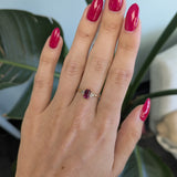 14K yellow gold pink tourmaline ring with diamond accents