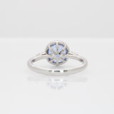 Skye 1.9Ct Tanzanite Ring with Natural Diamonds Accents: Solid 14K Gold, Round 7mm