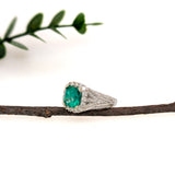 GIA Certified Colombian Emerald Bespoke Heirloom Ring