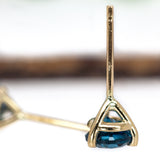 Round 5mm - 14K Solid Gold London Blue Topaz Martini Studs
