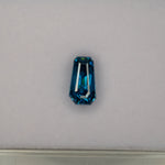 natural cambodian blue zircon Tapered Baguette loose gemstone