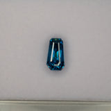 natural cambodian blue zircon Tapered Baguette loose gemstone
