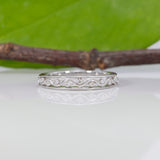 14K white gold diamond band