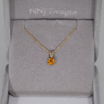 14K Yellow Gold Citrine Pendant