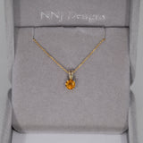 14K Yellow Gold Citrine Pendant