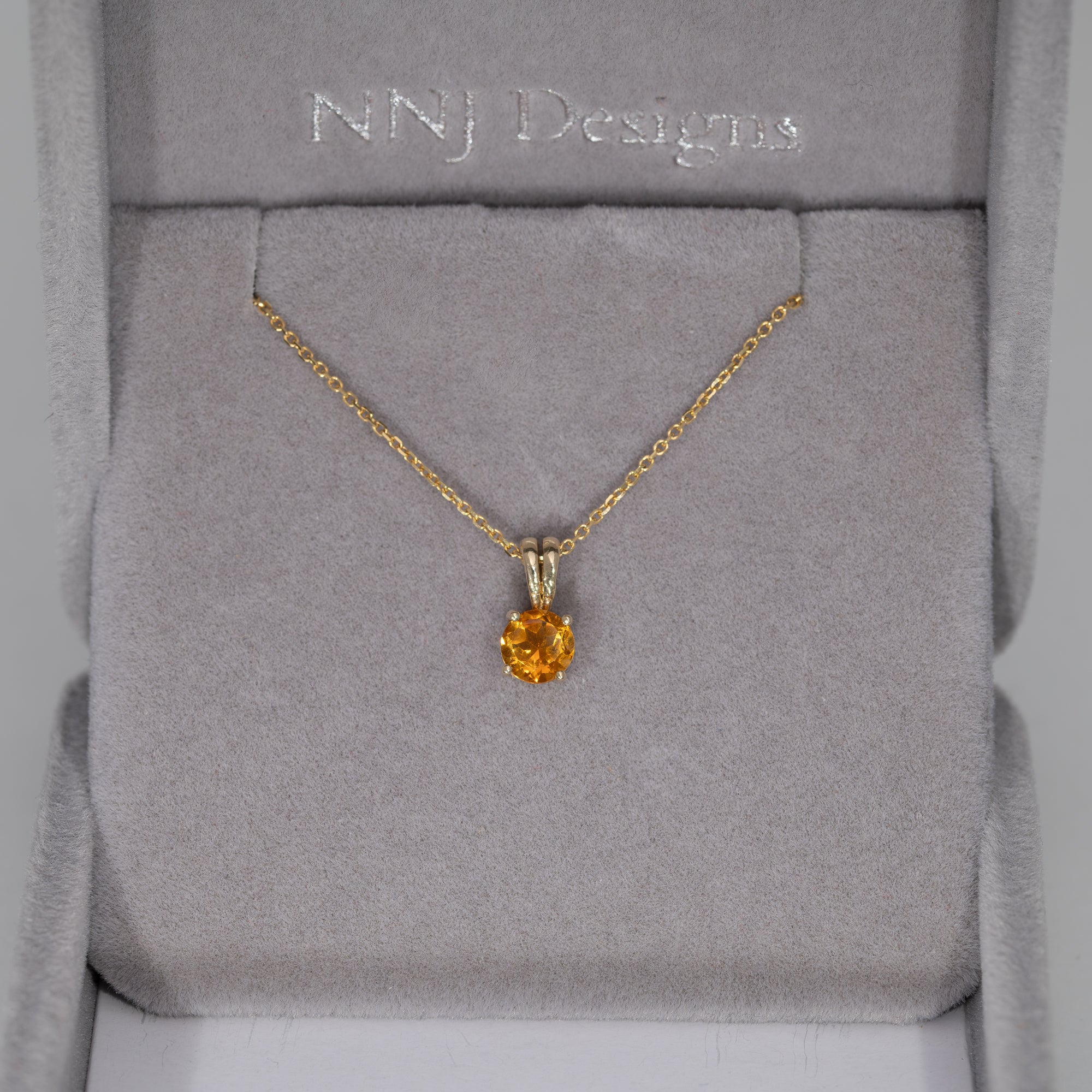 14K Yellow Gold Citrine Pendant