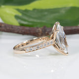 14K yellow gold lab diamond ring