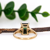 Sophie 14K Yellow Gold Chrome Tourmaline and Diamond Ring | EM 9.2x6.3mm