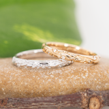 Elegant Diamond Band Ring in 14K  Gold – Nature Inspired Vine Pattern