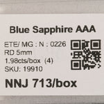 0.49 carat natural blue sapphire round 5mm loose gemstone – view 3
