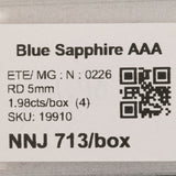 0.49 carat natural blue sapphire round 5mm loose gemstone – view 3