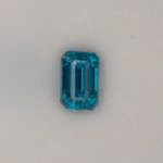 natural cambodian blue zircon emerald cut loose gemstone