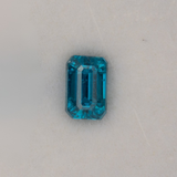 natural cambodian blue zircon emerald cut loose gemstone