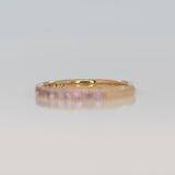 Purple Sapphire Band in Solid 14K Gold - Minimalist Round Sapphire Fine Jewelry Stackable Ring