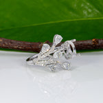 14K white gold lab diamond semi-mount ring setting