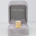 14K yellow gold citrine ring