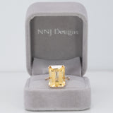 14K yellow gold citrine ring