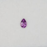 0.47 carat natural purple sapphire, pear 6x4mm loose gemstone