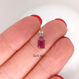 Natural Emerald Cut Madagascar Ruby Gemstone – Faceted Loose Stone for Custom Jewelry