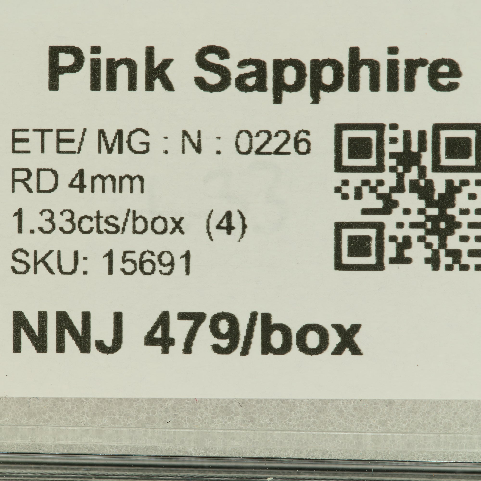 0.30 carat natural Ceylon pink sapphire round 4mm loose gemstone – view 4