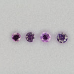 0.30 carat natural Ceylon pink sapphire round 4mm loose gemstone – view 2