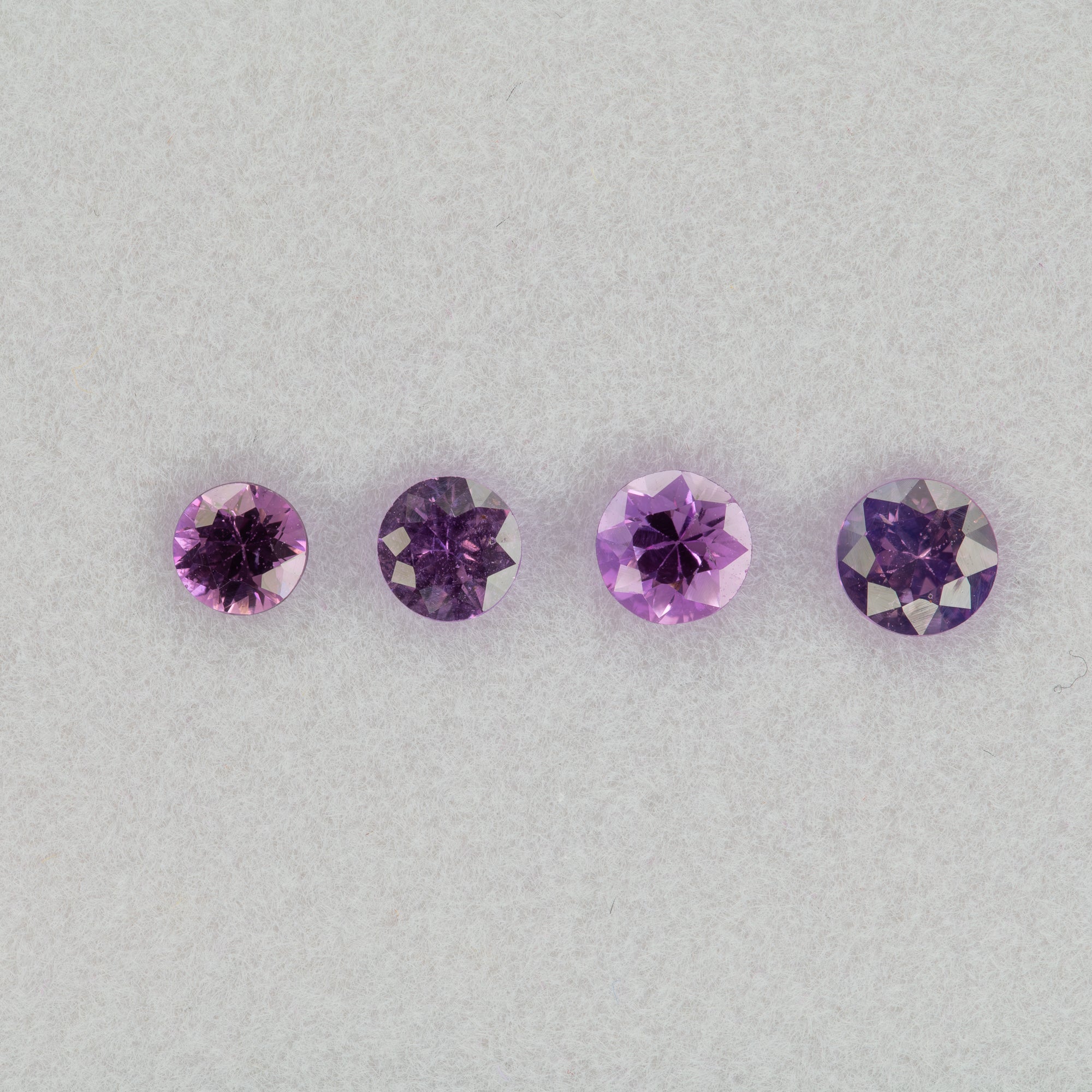 0.30 carat natural Ceylon pink sapphire round 4mm loose gemstone – view 2