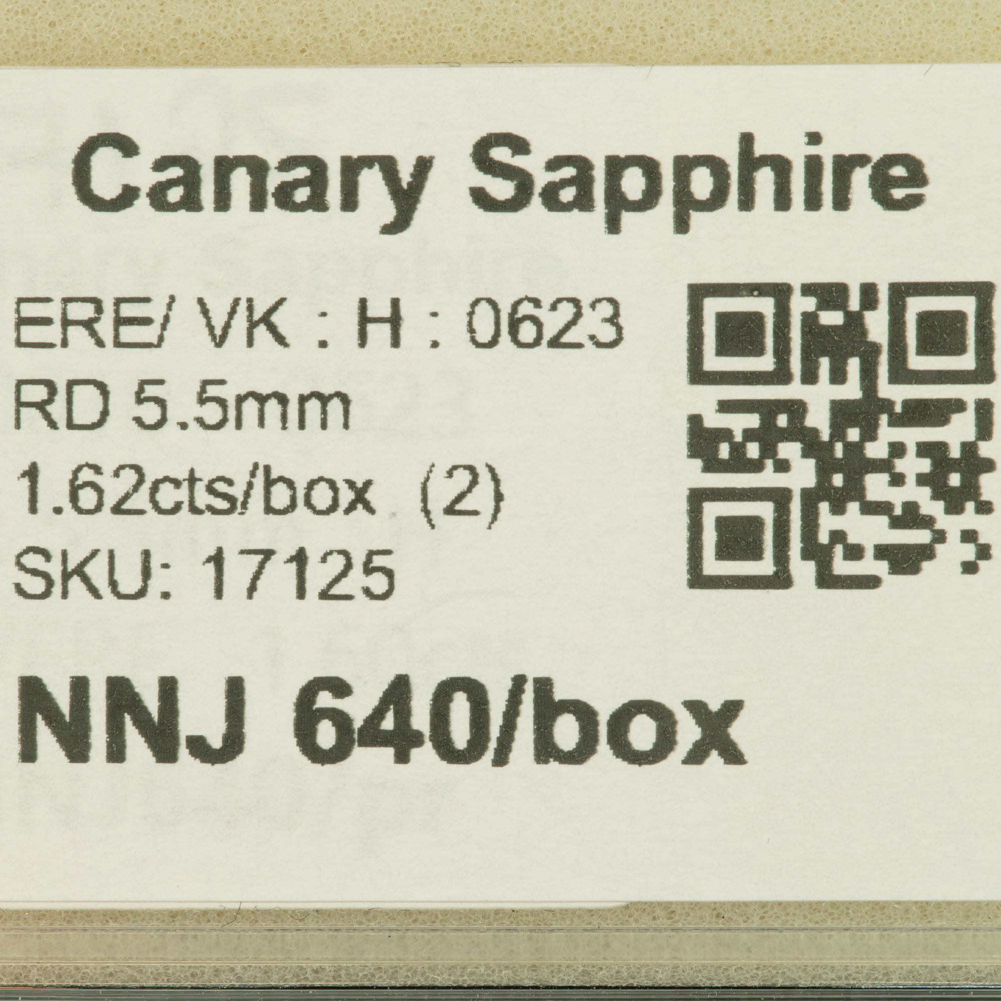 0.8 carat natural canary sapphire round 5.5mm loose gemstone – view 2