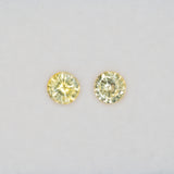 0.8 carat natural canary sapphire, round 5.5mm loose yellow gemstone