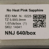 Natural Pink Sapphire 5.9x5.9mm 1.07cts – Unheated Loose Gemstone for Custom Jewellery Design