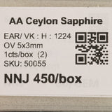 AA Ceylon Blue Sapphire Oval 5x3mm – Natural Earth Mined Heat Treated Loose Gemstone – One Stone
