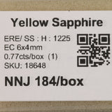 Ceylon Yellow Sapphire 0.6ct Emerald Cut 6x4mm – Natural Earth Mined Diffusion Treated Loose Gemstone – One Stone