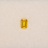 Ceylon Yellow Sapphire 0.6ct Emerald Cut 6x4mm – Natural Earth Mined Diffusion Treated Loose Gemstone – One Stone