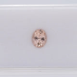 AAA Peach Morganite, 1.18ct Oval 10x8mm – Loose Natural Peach Beryl Gemstone for Custom Jewelry Making