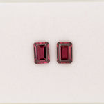 1.21ct Rhodolite Garnet emerald cut 7x5mm loose pink gemstone