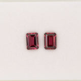 1.21ct Rhodolite Garnet emerald cut 7x5mm loose pink gemstone