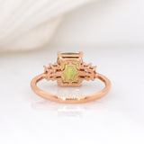 Nuri 14K Rose Gold Sphene and Diamond Ring | EM 8x6mm